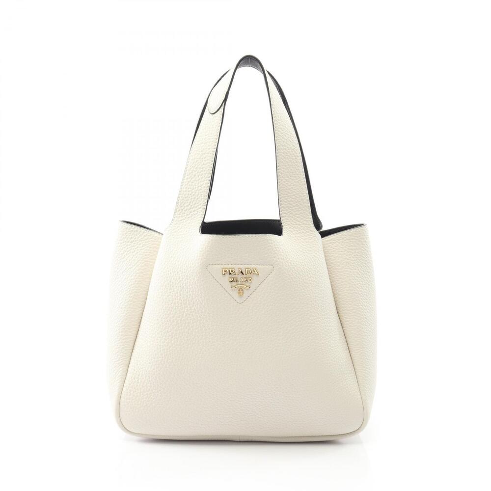 Prada Vitello Daino Leather Tote Bag White